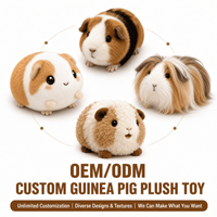 Fabricant de Mascottes en Peluche Personnalisées pour Cochon d'Inde, OEM ODM, Vente en Gros, Poupée en Peluche Réaliste pour Mascottes de Marque et Articles Cadeaux