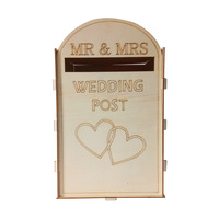 Boîte aux lettres en bois bricolage créative en gros pour réception de mariage, porte-carte-cadeau et livraison directe d'une baby shower