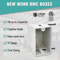 Boîtier d'interrupteur robuste Shanghai Linsky 3 pouces à une gangue, fixation par clouage, NOUVEAU, Boîtier électrique BMC FGB118 IP55 Certifié ETL