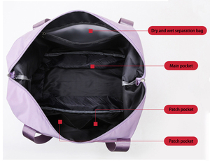 Multifunctional Two Layers of Expandable Large Capacity Traveling <b>Luggage</b> Organizer Nylon Duffle Bag for Women - Product Image 5