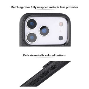 เคสโทรศัพท์มือถือหนังแท้ลายกรวดกันกระแทกสีโลโก้ตามสั่งแนวธุรกิจสำหรับ iPhone 17 16 15 14 PRO MAX ฝาครอบโทรศัพท์ - Product Image 3