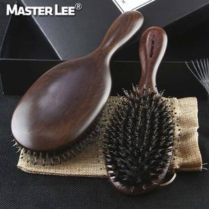 Brosse à cheveux Pinceau démêlant en bambou Pinceau démêlant et brillant Brosses Masterlee Brand Poils Offre Spéciale Nylon Logo personnalisé - Product Image 2