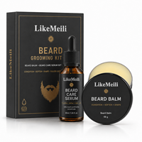 Kit de Cuidado de Barba para Hombre, Bálsamo para Barba 56g y Suero para Barba 30ml, Suaviza, Acondiciona, da Forma, Controla la Barba Áspera, Set de Regalo para Cuidado Diario