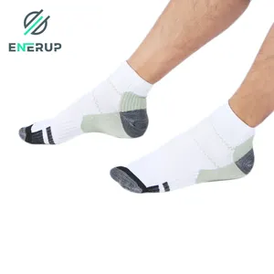Atacado pé meias de compressão curta-Fechamento de dedo do pé personalizado, sem costura, respirável, de malha, faixas elásticas específicas para os pés, meias de compressão curta