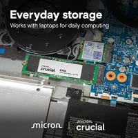 SSD Crucial E100 Baru 800GB-1.5TB M.2 NVMe PCIe Gen4 Internal 4200 RPM Cangkang Aluminium Alloy Nirkabel 1.8" Kompatibel Desktop