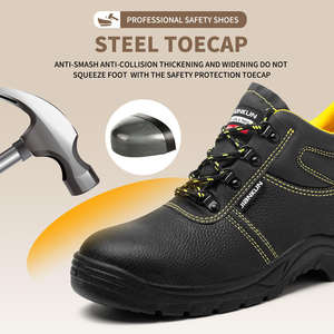 JIANKUN, zapatos de seguridad <span class=keywords><strong>para</strong></span> hombre, placa de acero antiperforación, cuero de vaca en relieve, resistente al agua, punta de acero antigolpes, malla transpirable <span class=keywords><strong>para</strong></span> invierno - Product Image 3