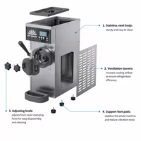 Hoge kwaliteit mini desktop ijsmachine met één kop, kleine 0ne smaak tafelmodel softijsmachine te koop