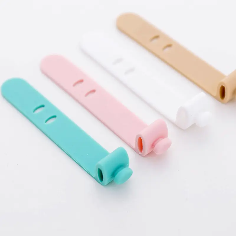 Hot Jual Anti-Lost Silicone Earphone Cord Winder Kabel Pemegang Organizer Klip Multi Fungsi Headphone Winder Kabel