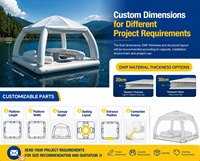 Cabaña Flotante Inflable Comercial con Toldo, Plataforma de Descanso Acuática para Resort, Lago, Club de Playa