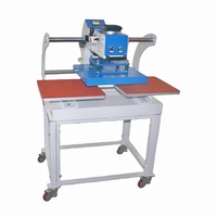 Presse à transfert thermique pneumatique à double station coulissante vers le haut 50*60cm 60*60cm pour l'impression de t-shirts et de vêtements