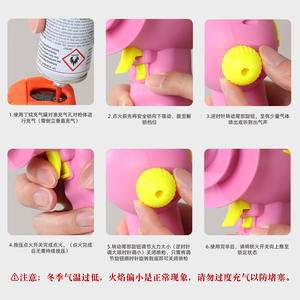 Briquet électronique rose Thicket Flamethrower, longueur 210 mm, allumeur de cuisine extérieur, plastique, taille unique - Product Image 4