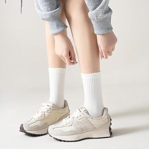 Chaussettes de sport personnalisées avec logo, blanches, longueur mi-mollet, pour hommes et femmes, course à pied, basketball, athlétisme - Product Image 4
