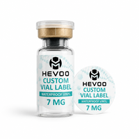 Étiquettes personnalisées pour flacons de peptides 7 ml, étiquettes inviolables pour flacons avec finition holographique pour l'identification des emballages de recherche