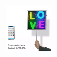 Afficheur LED publicitaire programmable par application, 4K, rechargeable par USB, portable, panneau d'affichage LED à main avec garantie de 3 ans
