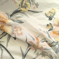 Tissu de luxe en dentelle brodée de paillettes d'or Fleurs de mariée originales pour robes de mariée pour chaussures et sacs