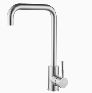 ก๊อกน้ำห้องครัวสุดหรู สีเงิน ก๊อกผสมอ่างล้างจานน้ำร้อนและน้ำเย็น - Product Image 4