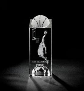 Puente pequeño Premio de cristal K9 de alto grado Copa de trofeo de baloncesto de diseño personalizado Forma personalizada Medalla y placa en blanco - Product Image 5