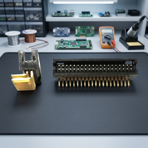 Conector de Caja en Ángulo Recto DIP de Doble Fila con Paso de 1.27mm, Carcasa de PA6T y Acabado de Estaño/Oro, Retardante de Llama UL94V-0 para Electrónica - Product Image 3