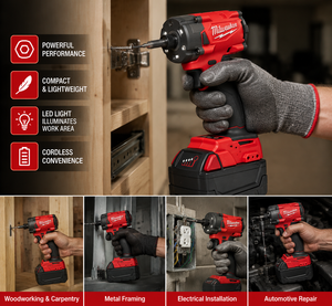 <span class=keywords><strong>Destornillador</strong></span> Inalámbrico <span class=keywords><strong>Milwaukee</strong></span>, Atornillador de Impacto Eléctrico de Velocidad Variable con Luz LED, <span class=keywords><strong>Destornillador</strong></span> Eléctrico Portátil - Product Image 5