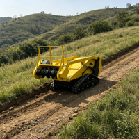 Meilleures ventes du marché : Tondeuse à fléaux hybride essence télécommandée sur chenilles, portée étendue 850 mm
