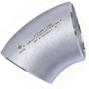 Codo de Acero Inoxidable de 45 Grados de Radio Largo, Fabricado en Vietnam, Conexión de Tubería Soldada, Resistente a la Corrosión, Superficie Lisa - Product Image 3