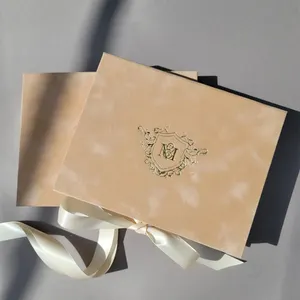 Tông hộp lời mời bìa cứng hộp lời mời đám cưới với Acrylic tùy chỉnh sinh nhật lời mời thẻ RSVP thẻ