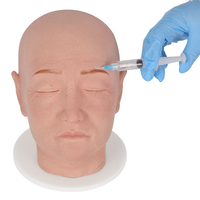 Mannequin d'injection intégrale du visage, caractéristiques féminines, en silicone durable, modèle de pratique pour la formation en cosmétologie et en sciences médicales