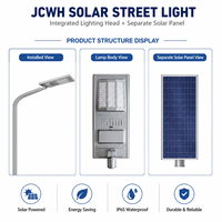 Farola LED Solar DC con Certificación IP66, CCC, CE y RoHS, Batería Lifepo4 de 60W, Aluminio, Garantía de 5 Años, para Carreteras, Jardines y Paredes