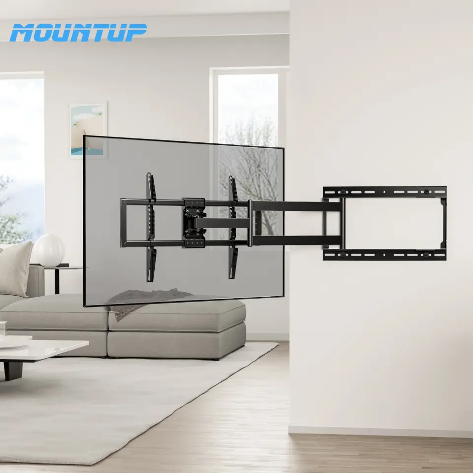 MOUNTUP 32''-70'' TV Holder Full Motion TV Mount with Swivel Tilt Max VESA 600x400mm Load Up to 40KG/88 LBS