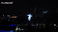 Écran LED volant extérieur-Écran textile ultra-mince FILMBASE P40 pour des performances dynamiques