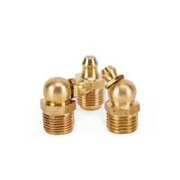 Conectores de Grasa de Cobre Estilo Imperial: Boquillas Rectas y Curvas, Copas de Aceite, Conexión Macho, Cabeza Hexagonal, Rosca NPT 1/16" 1/4" 3/8"