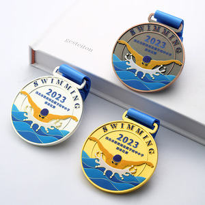 Medalla Deportiva de Metal 3D Personalizada, Medalla de Placa para Actividades Comunitarias, Natación, Escuela, Empresa, Equipo, Oro, Plata, Bronce - Product Image 4