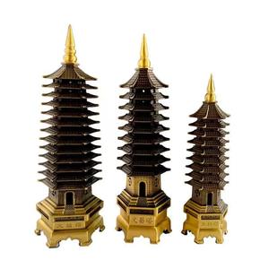 งานฝีมือโลหะรูปปั้นทองเหลืองเชินฉางเจดีย์สิบสามชั้นแบบโมเดิร์น - Product Image 5