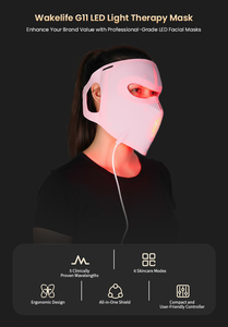 Oem Odm <span class=keywords><strong>Redlight</strong></span> 415nm 590nm 630nm 850nm 1072nm Silicona Led Facial s Terapia de Luz Roja - Product Image 2