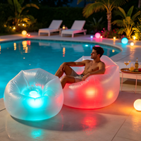 LED-Beleuchteter Umweltfreundlicher Aufblasbarer Sessel für LED-Leuchtsitz Lounge-Couch Möbel für Outdoor-Events Party Garten