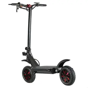 EcoRider E4-9 High speed 3600w dual motor foldable 10inch off road electric scooter for adults