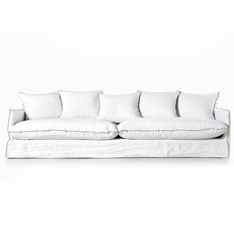 Koleksi kain furnitur modern minimalis, sofa awan nyaman, bahan kain dapat dicuci
