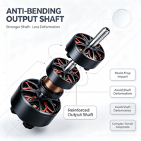 Moteur Brushless FPV avec arbre de sortie renforcé anti-flexion 1350KV 1750KV 4S 6S, résistant aux chocs pour hélices de 5 pouces, moteur de puissance pour drone