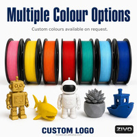 Filamen PLA Merek ZIVO Kustom 1.75mm 1KG Pabrik OEM Grosir Printer 3D Massal Prototipe Model Cosplay Kelas Cetakan Berkualitas Tinggi