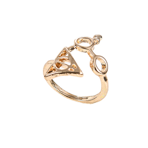 ZRM Hellomessapple's Vintage Copper Alloy Opening Adjustable Glasses <strong>Ring</strong> for Deathly Hallows Unisex Factory Direct Sales - Product Image 4