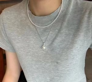 Collier pendentif en perles d'eau douce rondes de 11-12 mm, perles Edison à fort lustre en argent sterling 925 pour femmes, bijoux en gros - Product Image 6