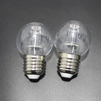 Ampoules G45 E27 Dimmables 1W pour Guirlandes Lumineuses dans les Restaurants, Cafés, Bars, Mariages, Patios, Coque en PC Étanche, Utilisation Intérieure et Extérieure