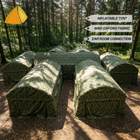 Abri gonflable haute pression robuste personnalisé, grande tente de secours d'urgence portable de camouflage pour isolation tactique OEM/ODM