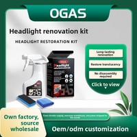 Kit de traitement anti-ternissement pour phares de voiture : Liquide de rénovation, revêtement cristallin, outils de polissage sans rayures, protection contre l'humidité