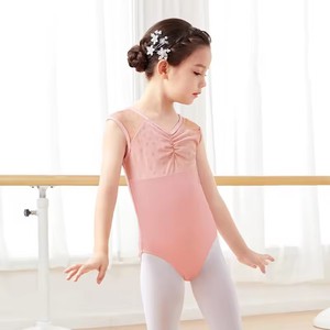 Justaucorps de ballet pour filles, costumes de danse, justaucorps de gymnastique sans manches en maille extensible pour enfants, <span class=keywords><strong>flocage</strong></span> - Product Image 4