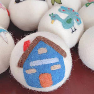 Suavizante de discos y bolas de secador de fieltro de lana de Nueva Zelanda orgánico Natural Premium XL reutilizable para secador, potenciador de tela de lavandería - Product Image 1