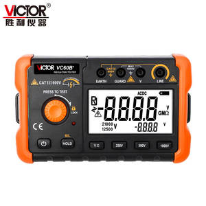 Testeur d'isolement haute tension Victor RuoShui 60B+ 250V 500V 1000V – Testeur numérique d'isolement - Product Image 1