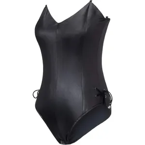 Traje de Conejita para Cosplay, Disfraz de Conejita para Mujer, Traje de <span class=keywords><strong>Anime</strong></span> <span class=keywords><strong>Senpai</strong></span>, Body de una Pieza con Medias, Conjunto de Piel Sintética para Adultos - Product Image 3