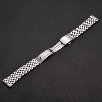 Accessoires de montre à bracelet universel or mâle 7 perles bracelet en acier inoxydable 22mm 18mm 20mm bracelet de montre en acier inoxydable
