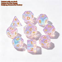 Ensemble de dés de luxe personnalisés avec logo pour D&D, D6, D20, polyédriques, 12mm, 16mm, 12 et 20 faces, en acrylique, pour casino et Mahjong américain